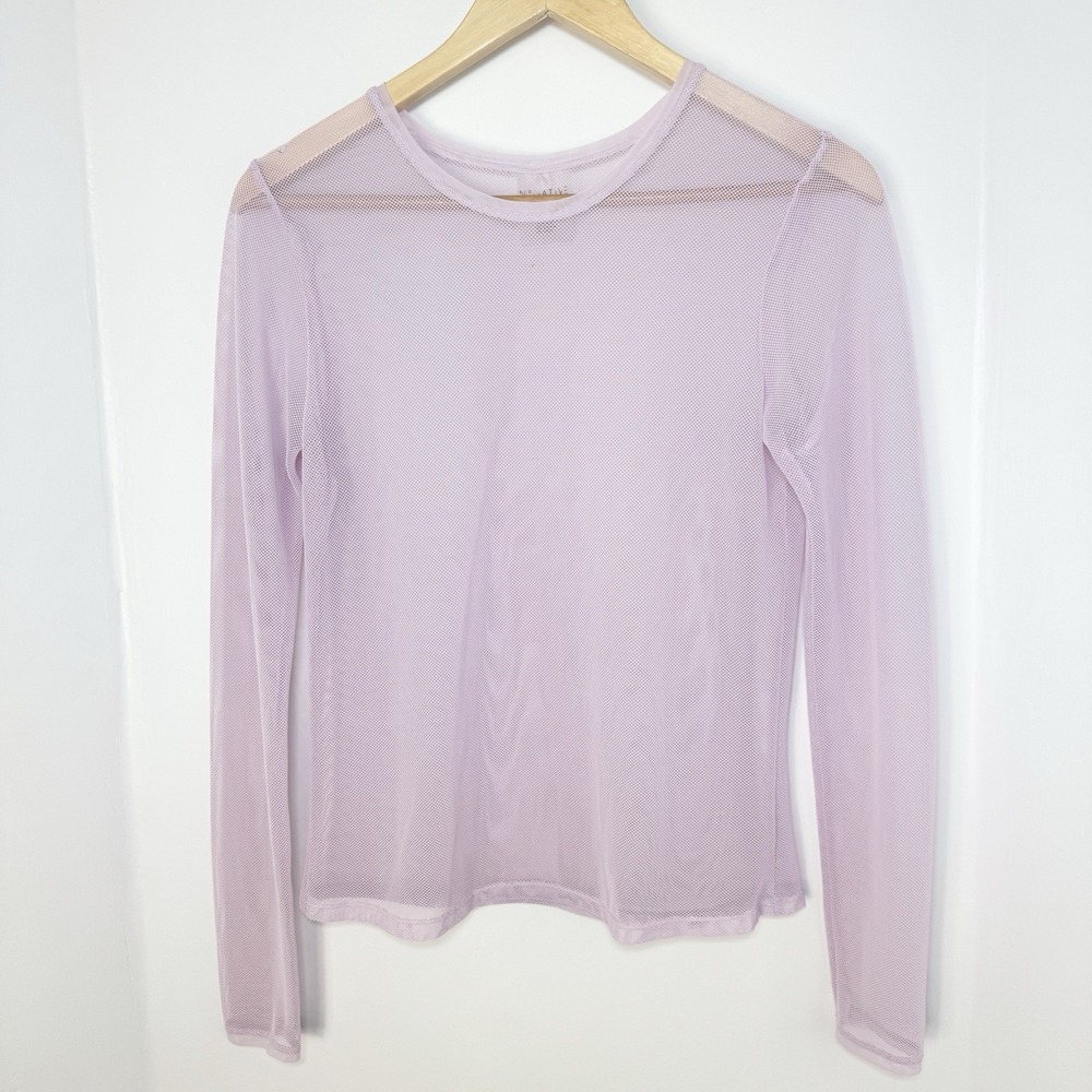 Negative Underwear Sheer Mesh Long Sleeve Layering Top M Fete Rave Fairy Indie - Picture 2 of 6